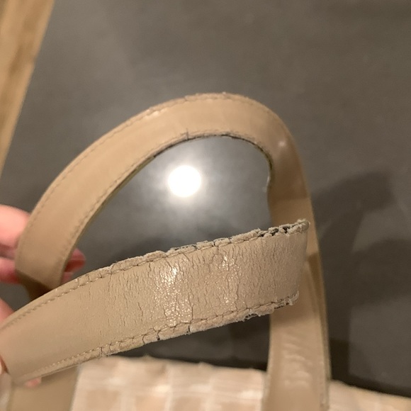 Authentic Chanel beige travel line canvas and leather tote. Date code is 8358878 - Picture 9 of 16